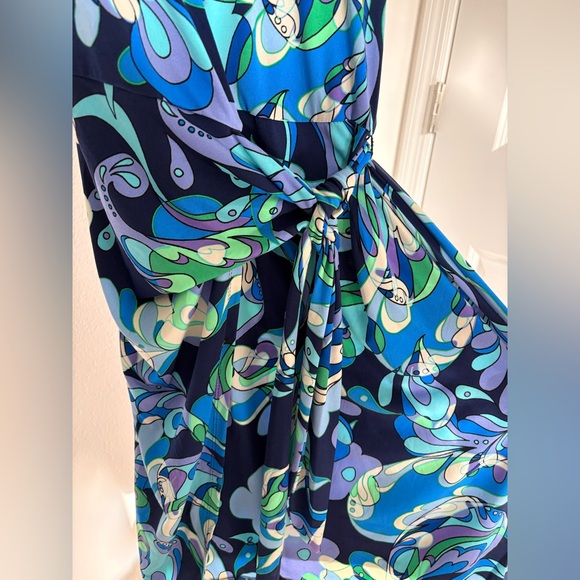 🆕 Donna Morgan Vibrant Wrap Around Floral Mini Dress - Picture 3 of 7